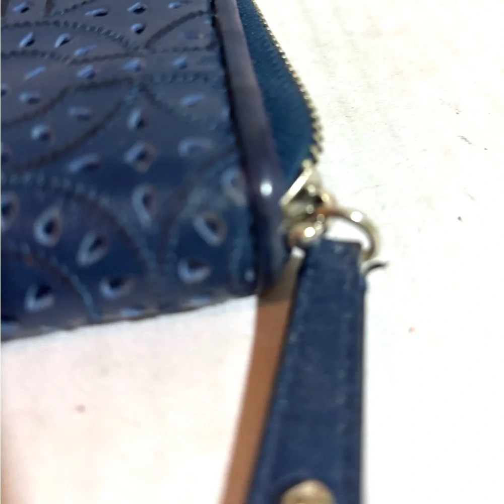 Coach vintage Blue Embossed Zip Wallet